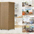 4 Panel Folding Privacy Partition Room Divider with Rustproof Hinge-Yellow by LJGDeals