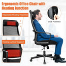 Adjustable Mesh Office Chair with Heating Support Headrest by LJGDeals