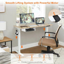 48-Inch Electric Standing Adjustable Desk with Control Panel and USB Port-Natural by LJGDeals