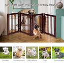 30 Inch Tall 4-Panel Freestanding Pet Gate Wooden Dog Fence by LJGDeals