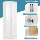 70 Inch Freestanding Storage Cabinet with 2 Doors and 5 Shelves by LJGDeals