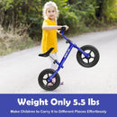 Kids No Pedal Balance Bike with Adjustable Handlebar and Seat-Blue by LJGDeals