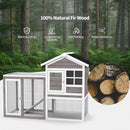 2-Story Wooden Rabbit Hutch with Running Area by DirectDeals