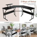 88.5 Inch L Shaped Reversible Computer Desk Table with Monitor Stand by LJGDeals