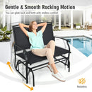 Iron Patio Rocking Chair for Outdoor Backyard and Lawn by LJGDeals