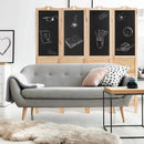 4-Panel Folding Privacy Room Divider Screen with Chalkboard by LJGDeals