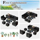 8 Pieces Patio Rattan Storage Table Furniture Set by LJGDeals