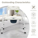 3-in-1 Bedside Commode Portable Toilet with Adjustable Height by LJGDeals