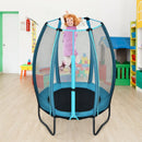 4 Feet Kids Trampoline Recreational Bounce Jumper with Enclosure Net-Blue by LJGDeals