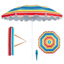 Beach Umbrella 6.5 FT with UPF 50+ Sun Protection & Sand Anchor by LJGDeals