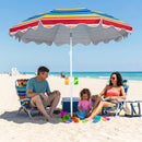 Beach Umbrella 6.5 FT with UPF 50+ Sun Protection & Sand Anchor by LJGDeals