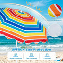 Beach Umbrella 6.5 FT with UPF 50+ Sun Protection & Sand Anchor by LJGDeals