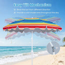 Beach Umbrella 6.5 FT with UPF 50+ Sun Protection & Sand Anchor by LJGDeals