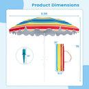 Beach Umbrella 6.5 FT with UPF 50+ Sun Protection & Sand Anchor by DirectDeals