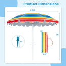 Beach Umbrella 6.5 FT with UPF 50+ Sun Protection & Sand Anchor by LJGDeals