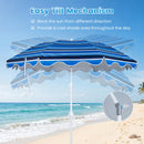 Beach Umbrella 6.5 FT with UPF 50+ Sun Protection & Sand Anchor by DirectDeals