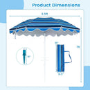 Beach Umbrella 6.5 FT with UPF 50+ Sun Protection & Sand Anchor by LJGDeals