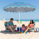 Beach Umbrella 6.5 FT with UPF 50+ Sun Protection & Sand Anchor by LJGDeals