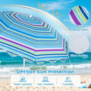 Beach Umbrella 6.5 FT with UPF 50+ Sun Protection & Sand Anchor by LJGDeals