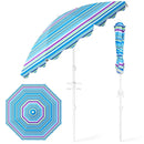 Beach Umbrella 6.5 FT with UPF 50+ and Sand Anchor by LJGDeals