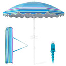 Beach Umbrella 6.5 FT with UPF 50+ and Sand Anchor by LJGDeals