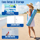 Beach Umbrella 6.5 FT with UPF 50+ and Sand Anchor by DirectDeals