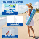 Beach Umbrella 6.5 FT with UPF 50+ and Sand Anchor by LJGDeals