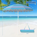 Beach Umbrella 6.5 FT with UPF 50+ and Sand Anchor by LJGDeals