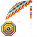 Beach Umbrella 6.5 FT with UPF 50+ and Sand Anchor by LJGDeals