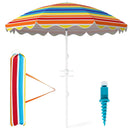Beach Umbrella 6.5 FT with UPF 50+ and Sand Anchor by LJGDeals