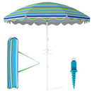 Beach Umbrella 6.5 FT with UPF 50+ and Sand Anchor by LJGDeals
