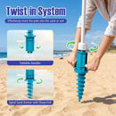 Beach Umbrella 6.5 FT with UPF 50+ and Sand Anchor by LJGDeals