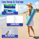 Beach Umbrella 6.5 FT with UPF 50+ and Sand Anchor by DirectDeals