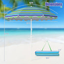 Beach Umbrella 6.5 FT with UPF 50+ and Sand Anchor by LJGDeals