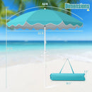 Beach Umbrella 6.5 FT with UPF 50+ and Sand Anchor by LJGDeals
