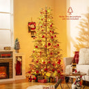 7.5 Feet Artificial Christmas Tree with Branch Tips and Colorful LED Lights by LJGDeals