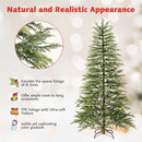 7.5 Feet Artificial Christmas Tree with Branch Tips and Colorful LED Lights by LJGDeals
