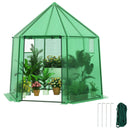 6.5 x 5.6 x 6.2 FT Mini Walk-in Greenhouse Portable Outdoor Warm House for Winter with PE Cover-Green by LJGDeals