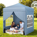 6.5 x 6.5 FT Pop up Canopy Tent with 4 Sidewalls and Wheeled Bag by LJGDeals