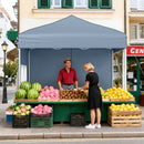 6.5 x 6.5 FT Pop up Canopy Tent with 4 Sidewalls and Wheeled Bag by LJGDeals