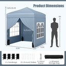 6.5 x 6.5 FT Pop up Canopy Tent with 4 Sidewalls and Wheeled Bag