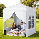 6.5 x 6.5 FT Pop up Canopy Tent with 4 Sidewalls and Wheeled Bag