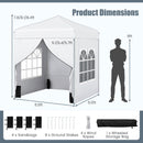 6.5 x 6.5 FT Pop up Canopy Tent with 4 Sidewalls and Wheeled Bag by LJGDeals