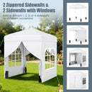 6.5 x 6.5 FT Pop up Canopy Tent with 4 Sidewalls and Wheeled Bag