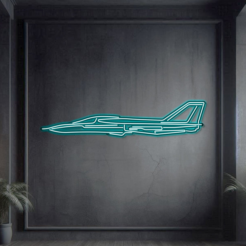 F-111 Aardvark Metal Neon Aircraft Wall Art - NCN0045