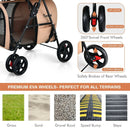 4-in-1 Double Pet Stroller with Detachable Carrier and Travel Carriage by LJGDeals