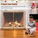 2-Panel Fireplace Screen Folding Metal Fire Place Safety Fence with Magnetic Doors by LJGDeals