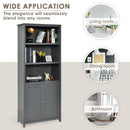 Bookcase Shelving Storage Wooden Cabinet Unit Standing Display Bookcase with Doors by LJGDeals
