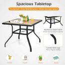 Patio Metal Square Dining Table for Garden and Poolside by LJGDeals