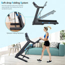 2.25 HP Folding Electric Motorized Power Treadmill with Blue Backlit LCD Display by LJGDeals